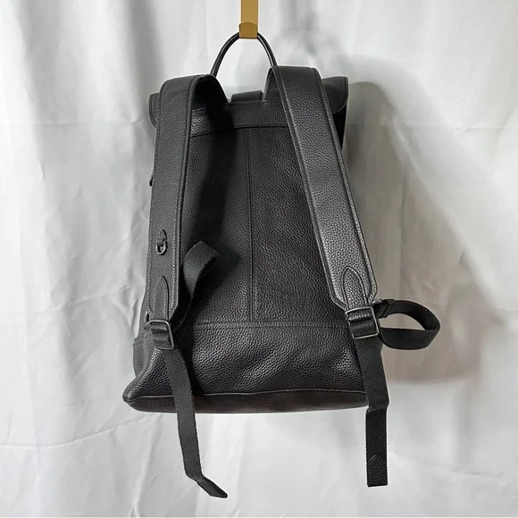 Coach Bleecker Backpack Rucksack Pebble Leather Black / Gunmetal